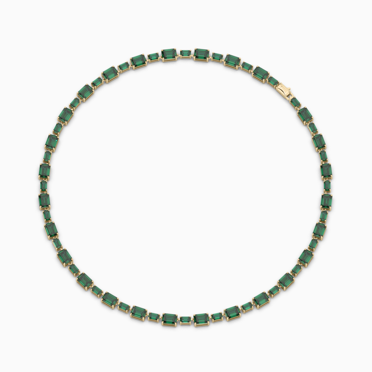 Yellow gold necklace with emeralds Evergreen <span>5001</span>