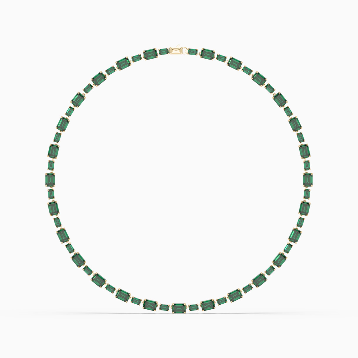 Yellow gold necklace with emeralds Evergreen <span>5001</span>