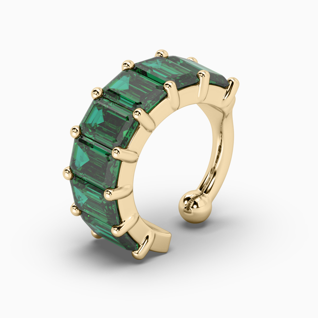 Yellow gold earring with emeralds Evergreen <span>5004</span>