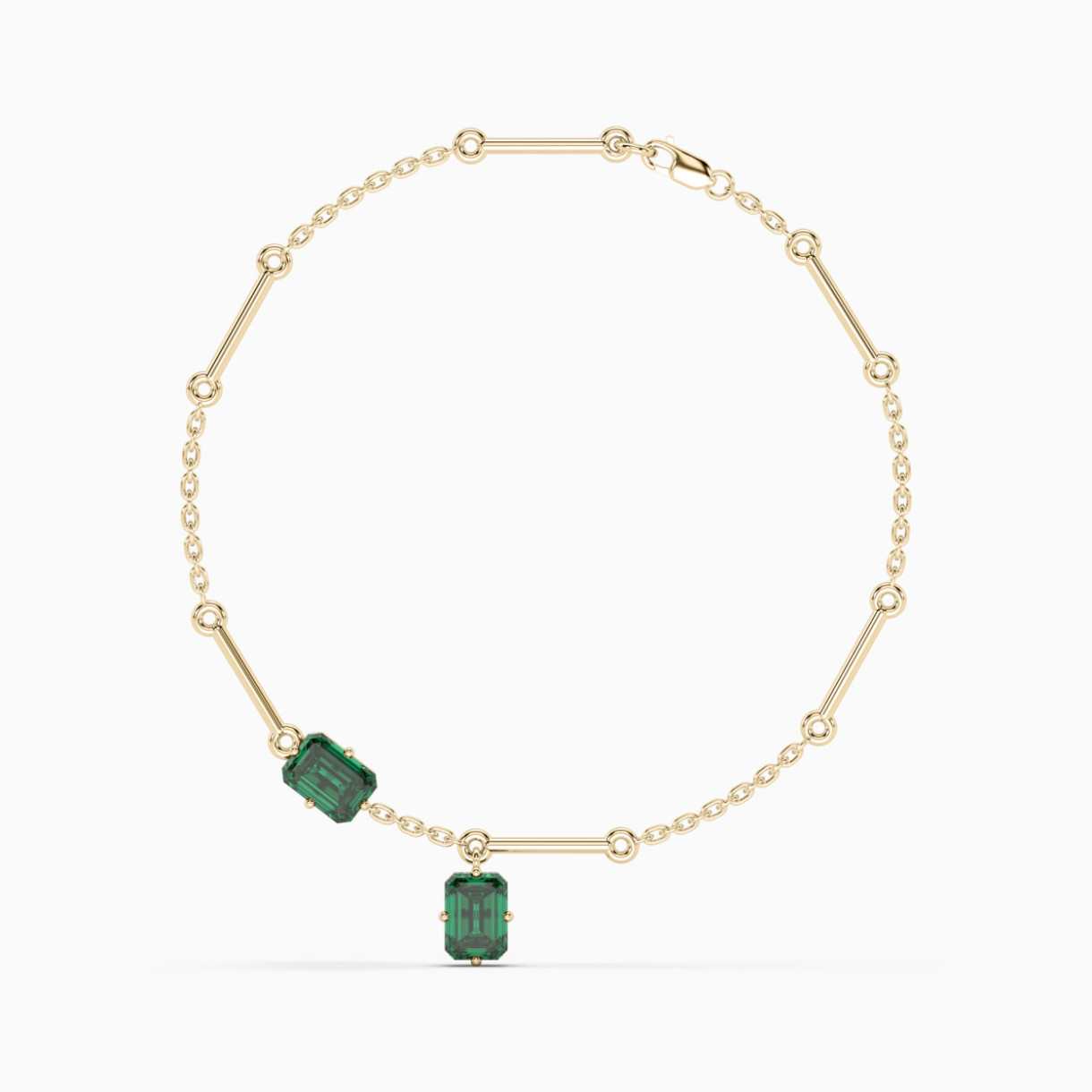 Yellow gold bracelet with emeralds Evergreen <span>5007</span>