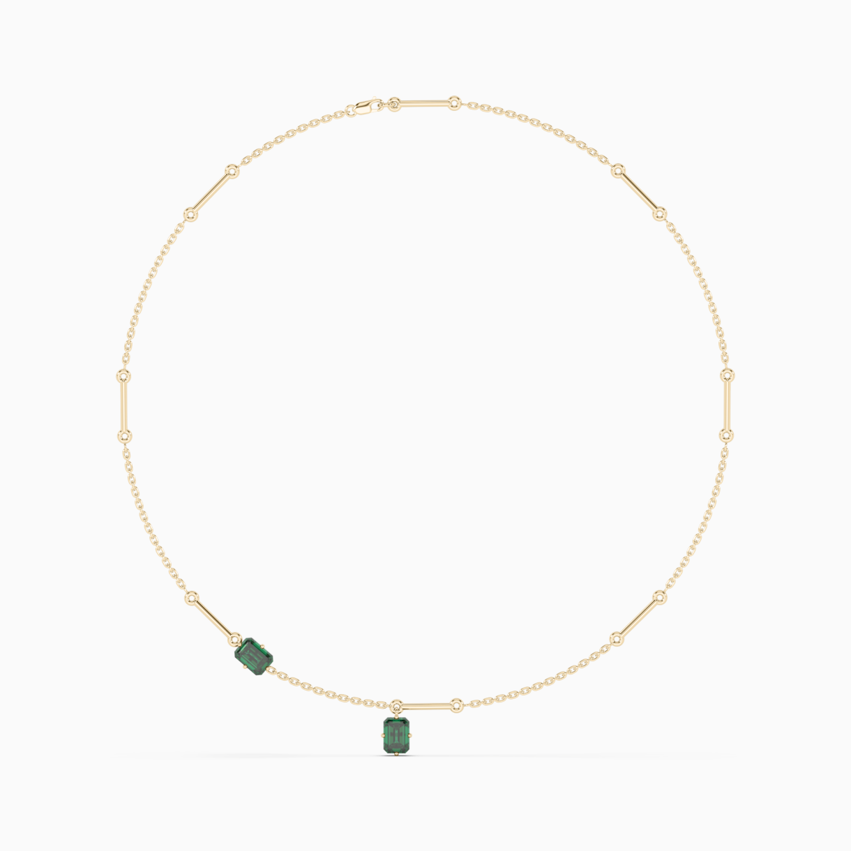 Yellow gold necklace with emeralds Evergreen <span>5008</span>
