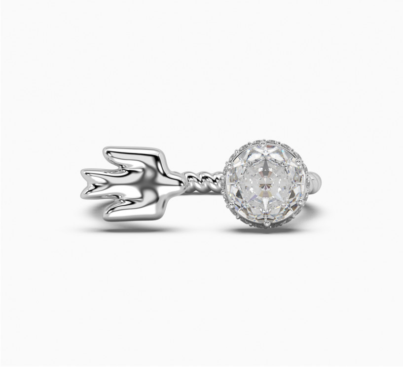 White gold ring with diamonds SOLO by GUNIA Project 2159
