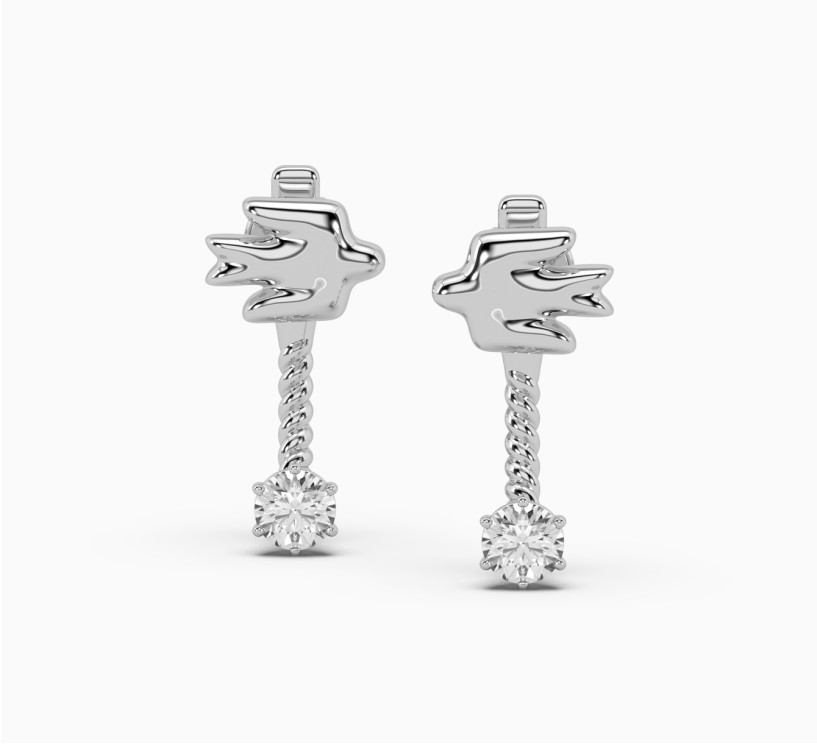 Earrings  with diamonds SOLO by GUNIA Project