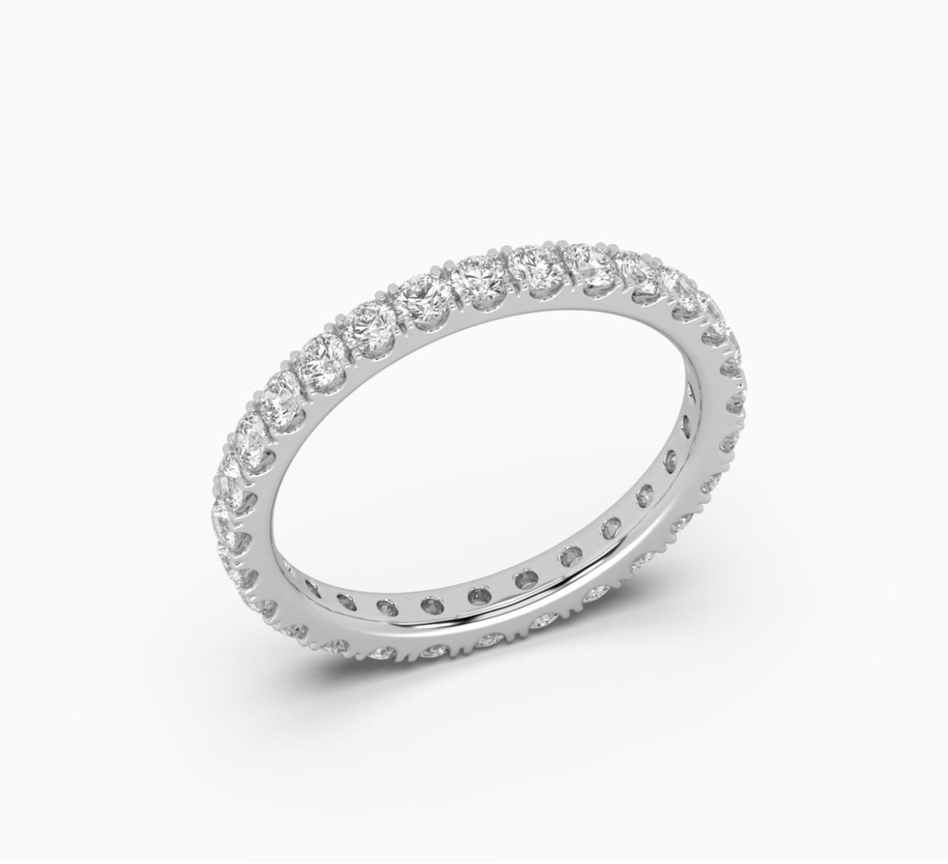 Каблучка з білого золота з діамантами Eternity Bands <span>1013</span>