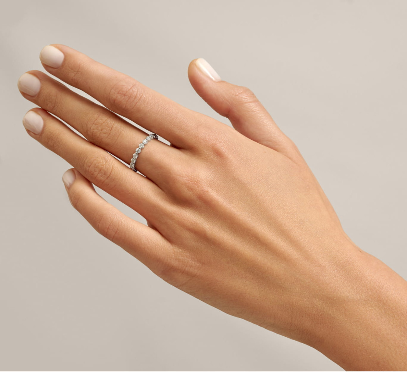 White gold ring with diamond Eternity Band <span>1014</span>