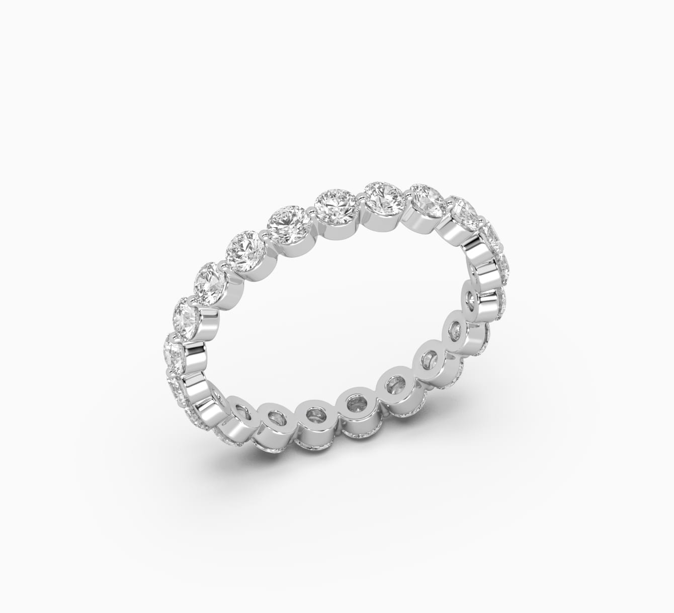 White gold ring with diamond Eternity Band <span>1014</span>