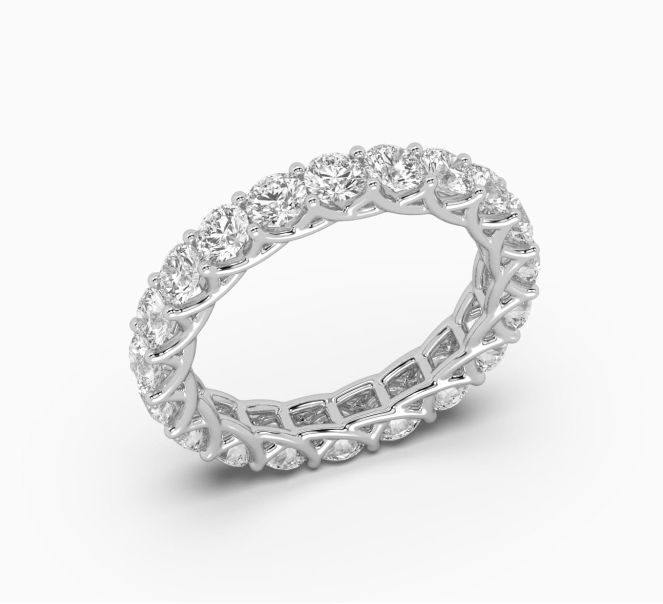 White gold ring with diamond Eternity Bands <span>1015</span>