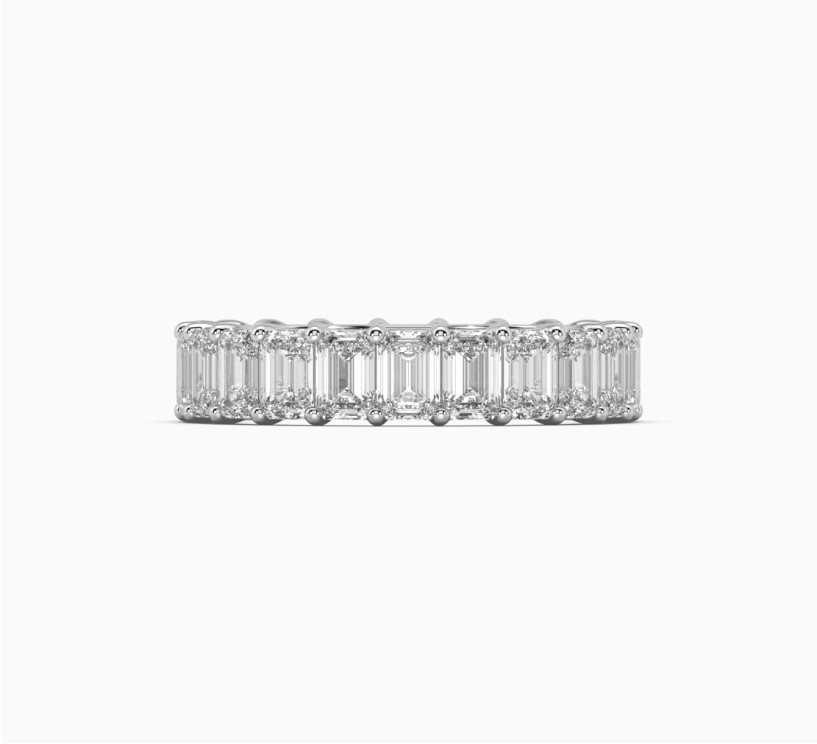 White gold ring with diamonds Eternity Band 2023