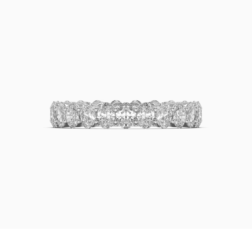 White gold ring with diamond Eternity Band 2057