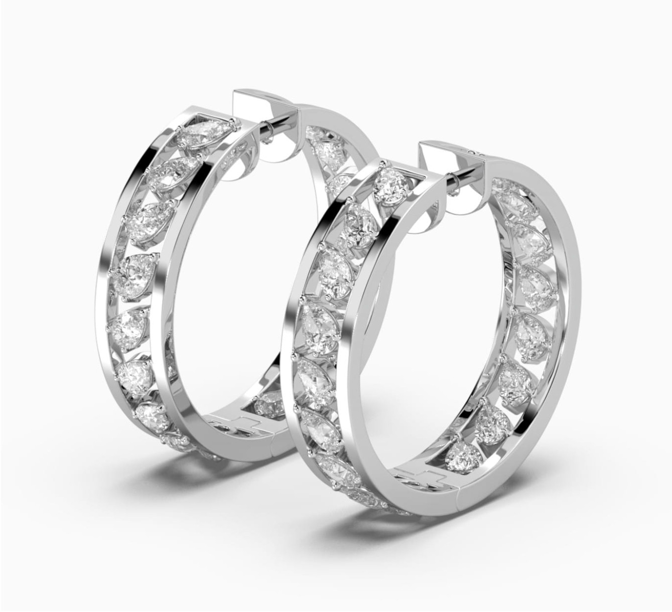 Сережки з білого золота з діамантами bloom <span>2038</span>