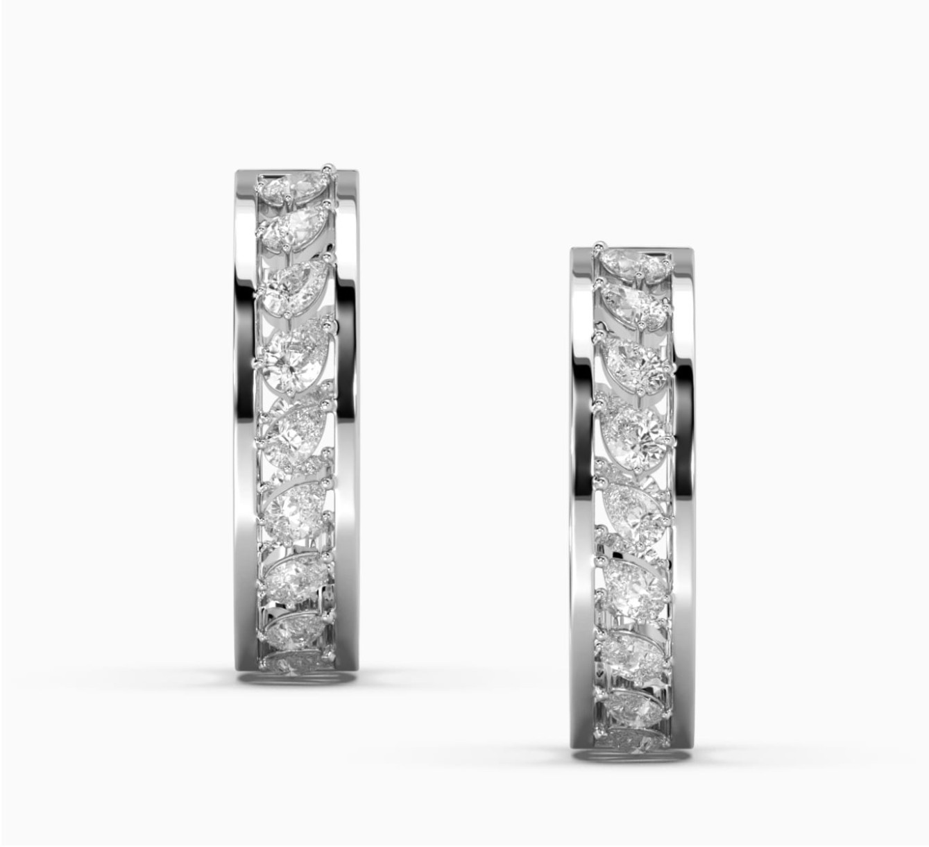Сережки з білого золота з діамантами bloom <span>2038</span>