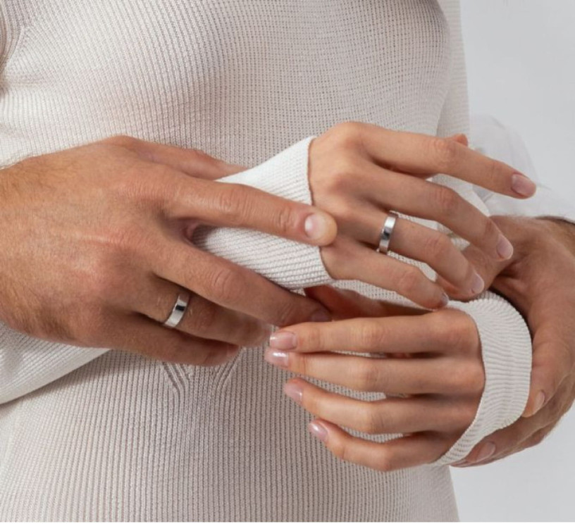 White gold wedding band bridal 2127