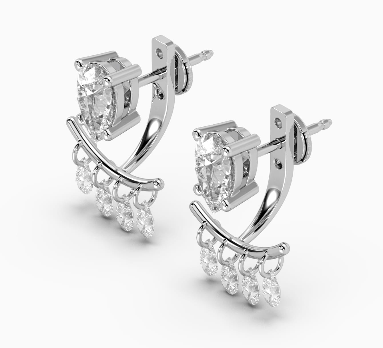 Earrings with diamonds comb2032 <span>2032</span>