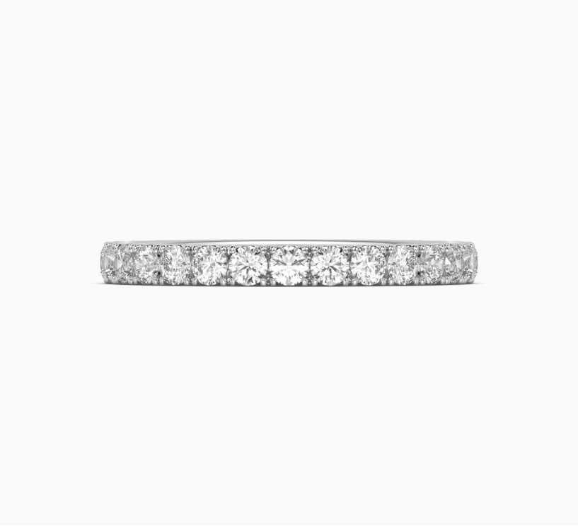 Каблучка з білого золота з діамантами Eternity Bands 1013