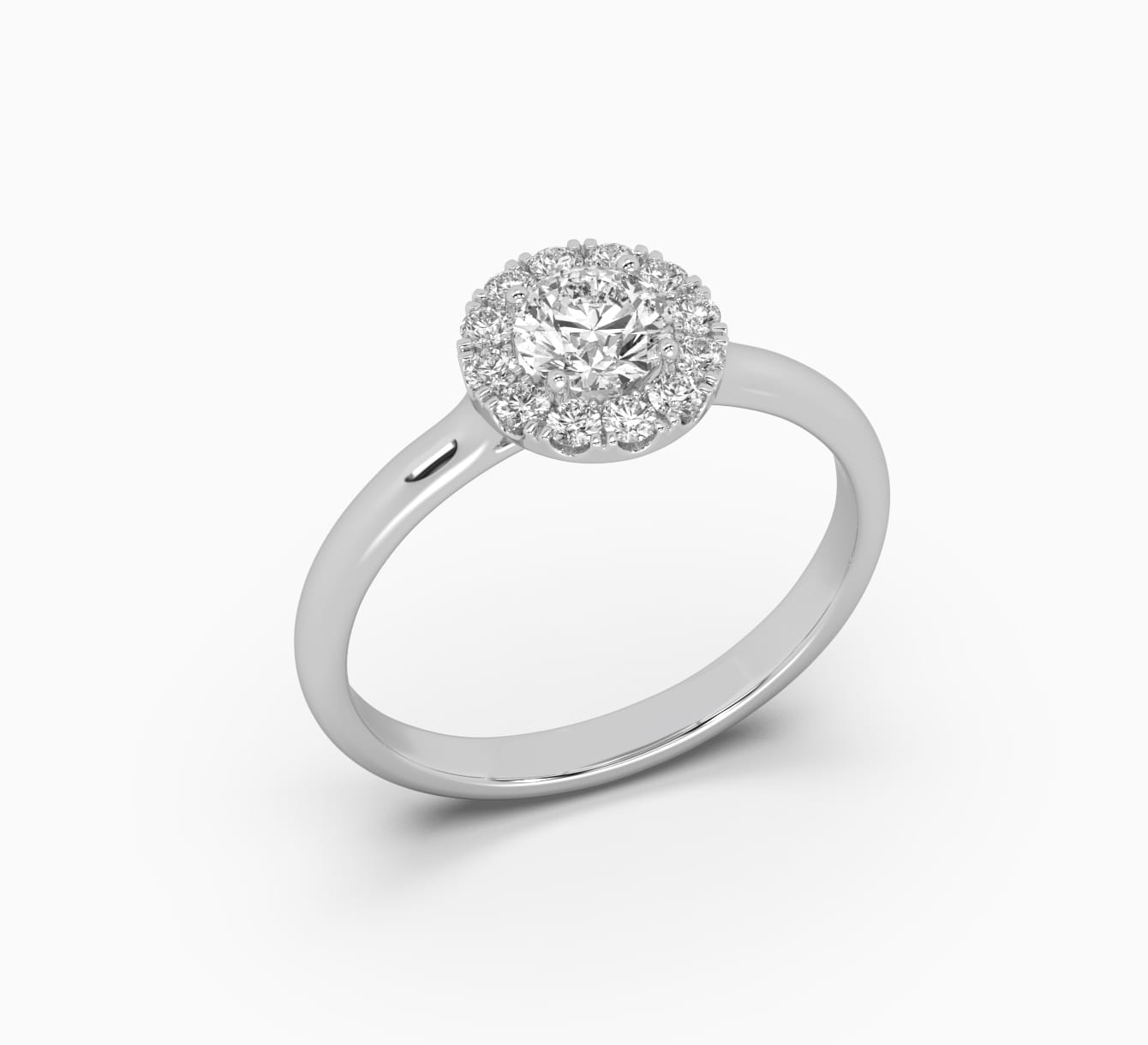 Каблучка з білого золота з діамантами glow <span>1006</span>