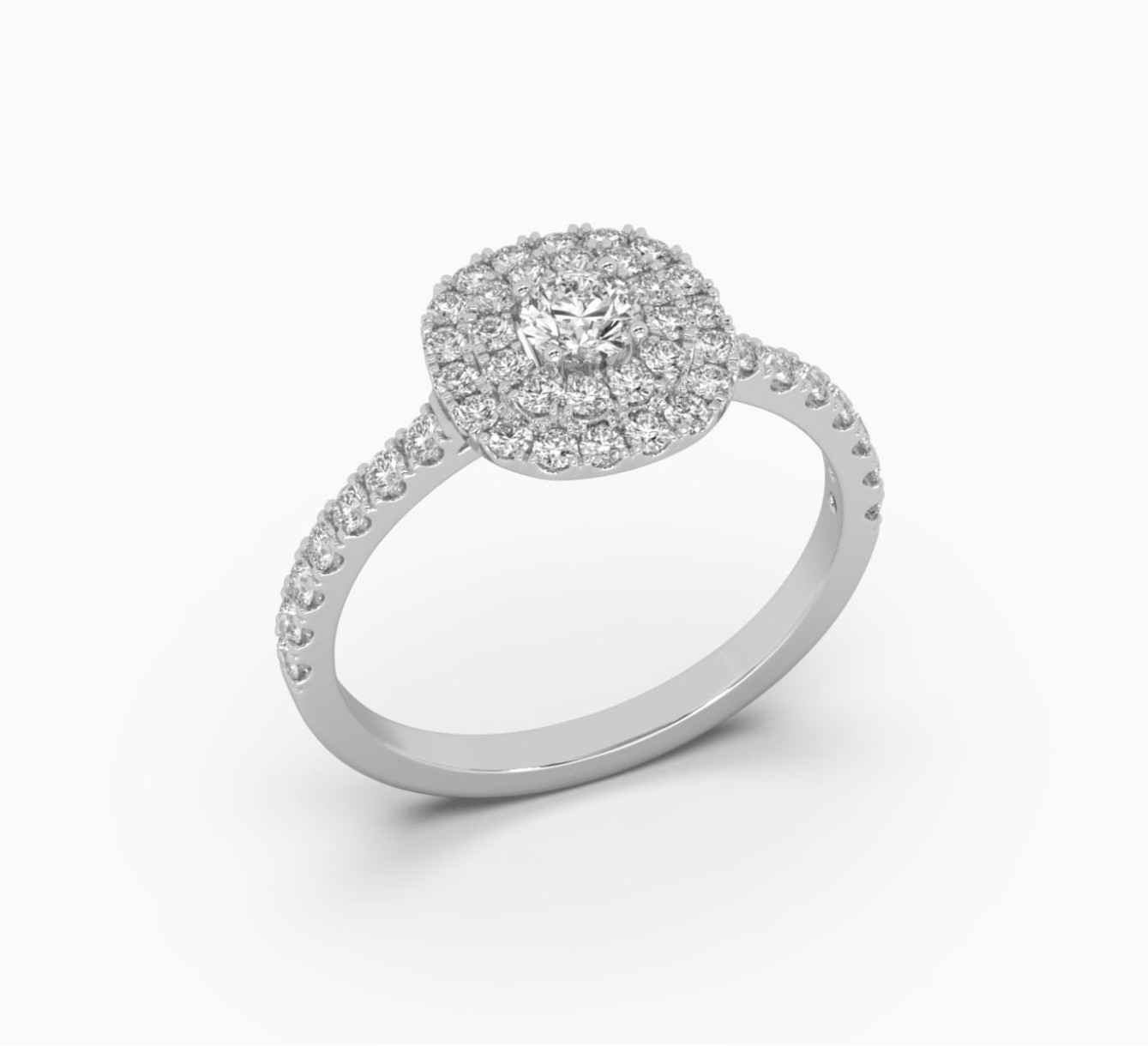 Каблучка з білого золота з діамантами glow <span>1008</span>