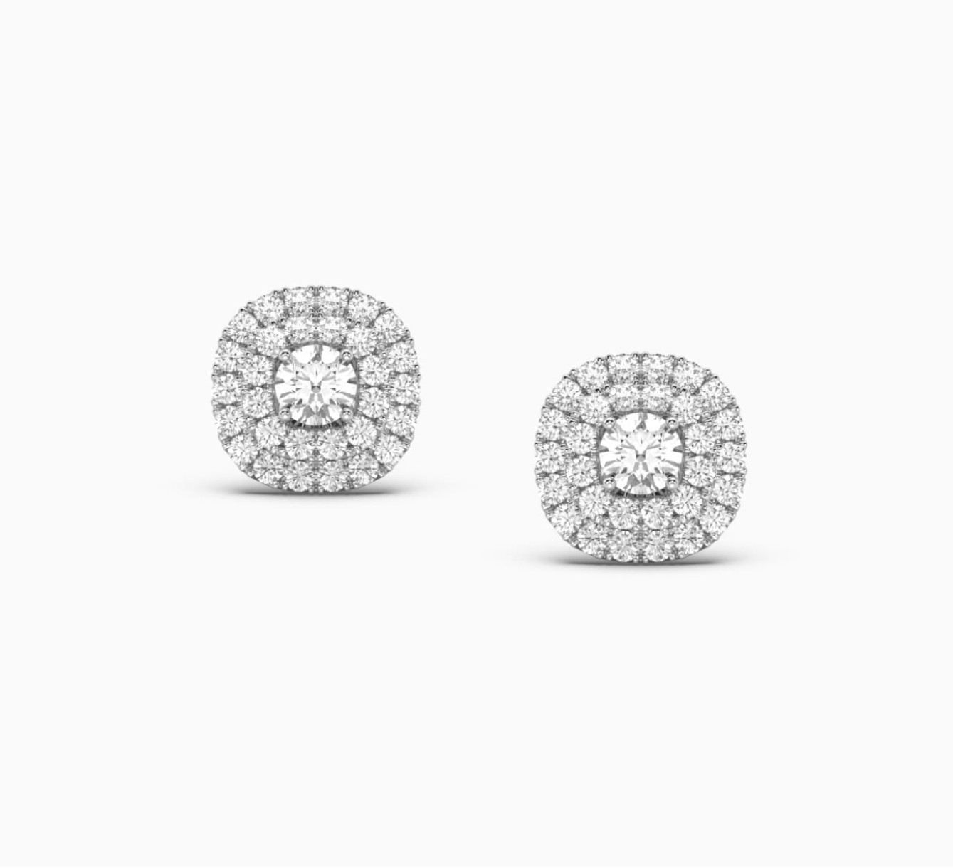 White gold earrings with diamonds glow <span>2019</span>