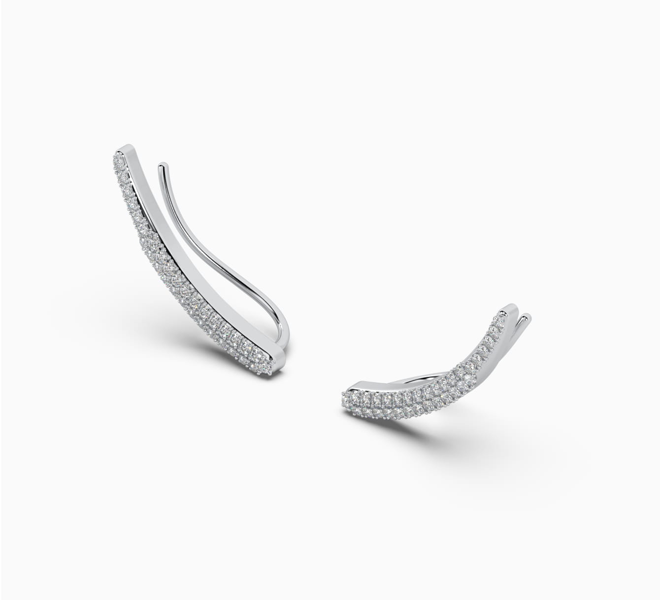 Сережки з білого золота з діамантами Glow <span>2087</span>