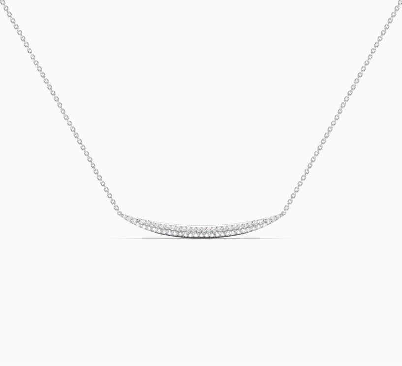 White gold necklace with diamonds glow 2090