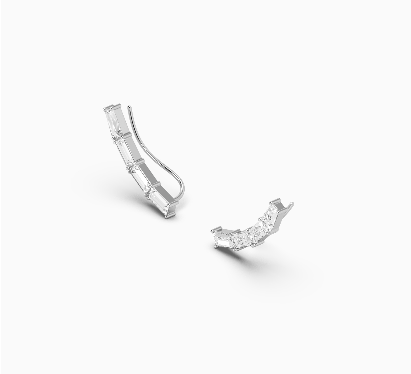 Earrings in white gold with diamonds glow <span>2187</span>