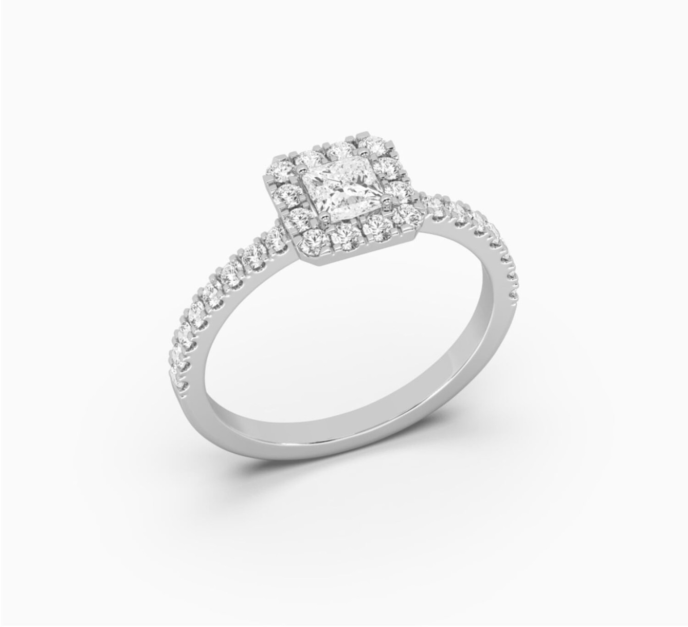  White gold ring with diamonds glow <span>2190</span>