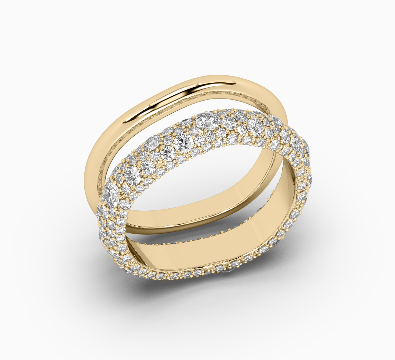 Каблучки з жовтого золота з діамантами sun <span>2192</span>