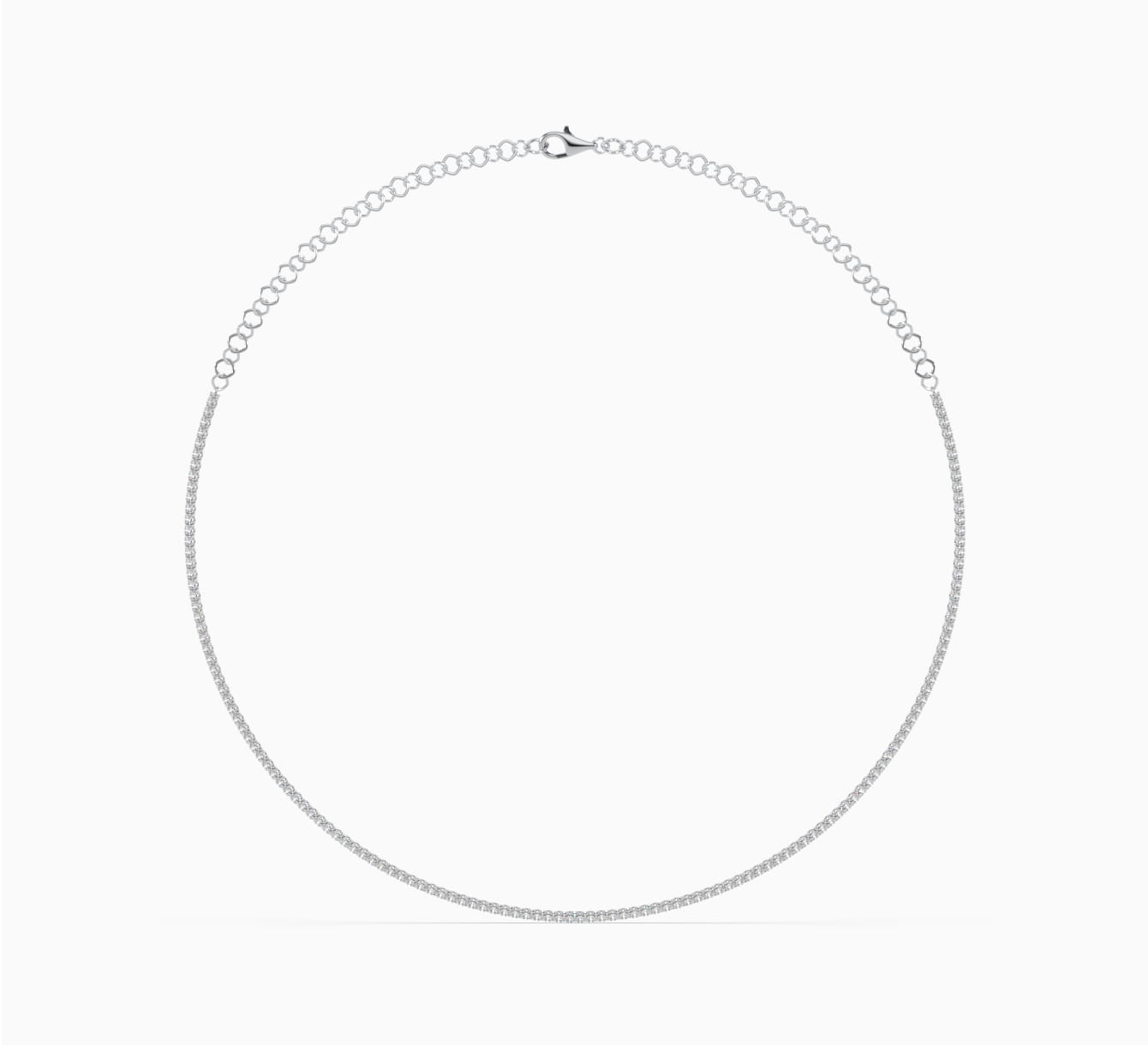 White gold necklace with diamonds glow <span>2275</span>