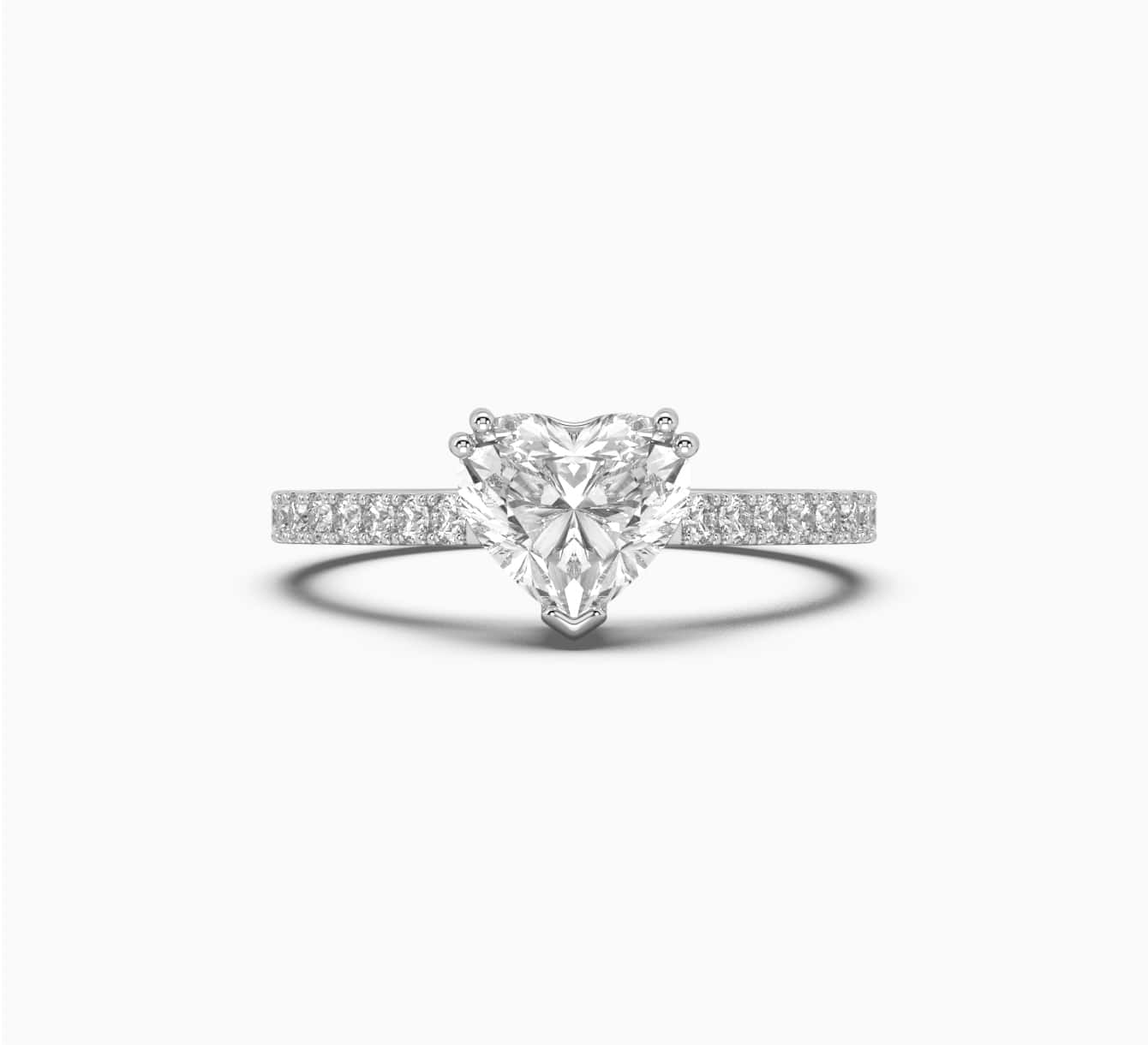 White gold ring with diamonds Hearts <span>2227</span>