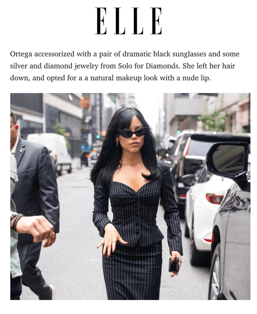 Jenna Ortega continued served a thematic looks during a photocall in New York City for her upcoming film Beetlejuice Beetlejuice