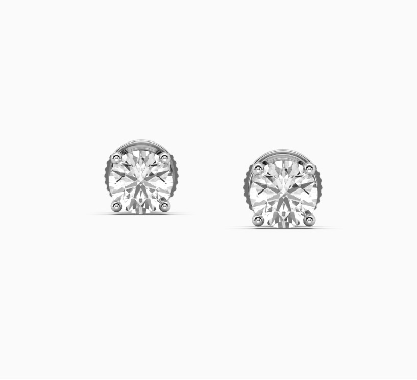 White gold earrings with diamonds mono 2016
