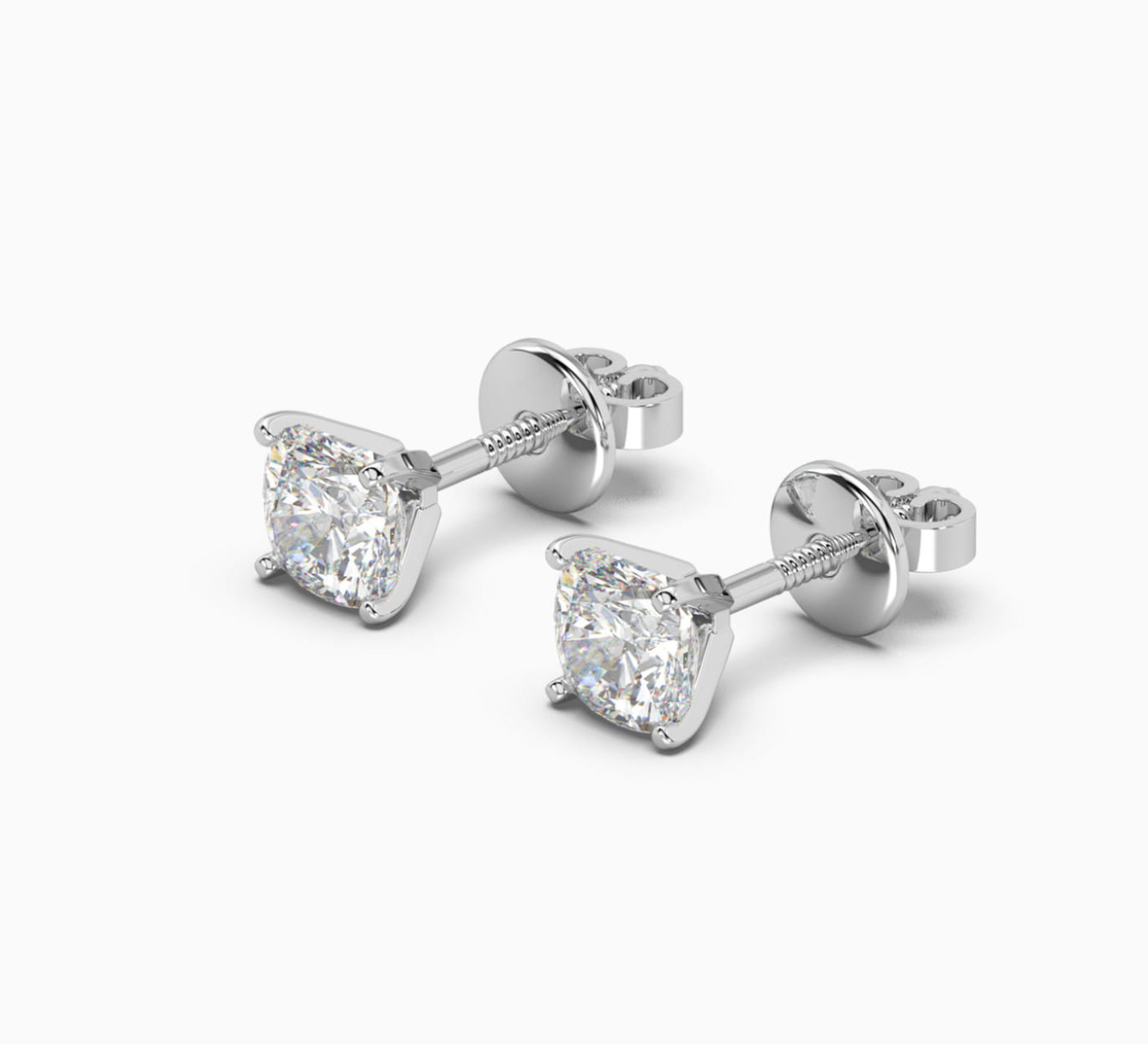  White gold earrings with diamonds mono 2053S