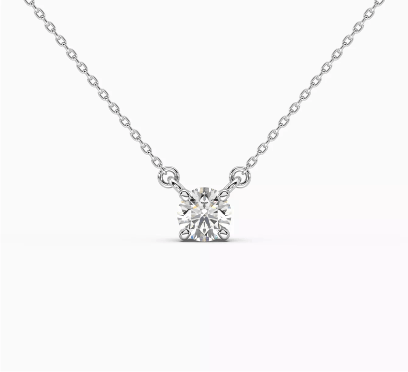 White gold pendant with diamond mono 2055