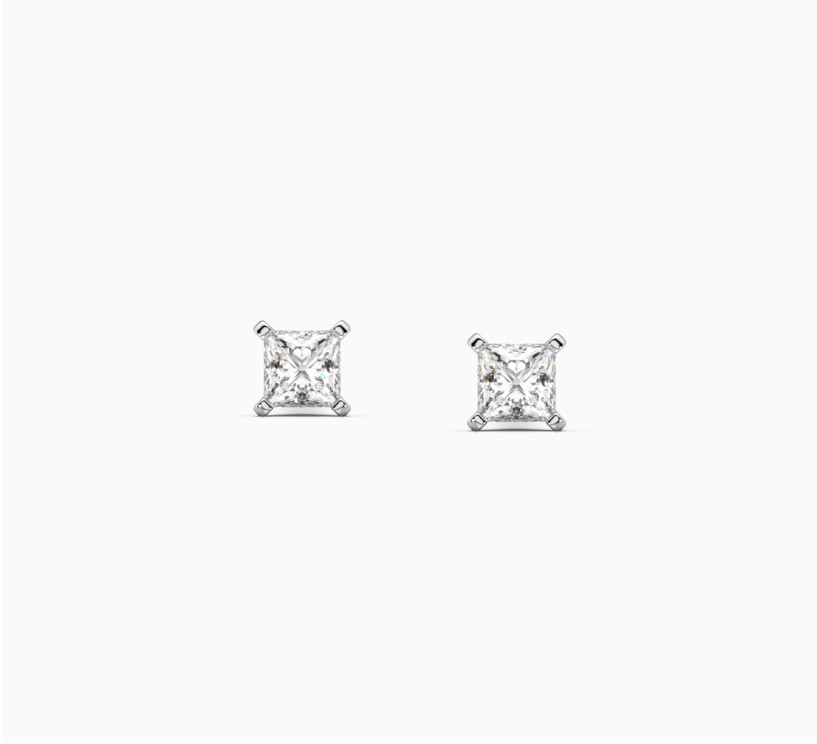 White gold earrings with diamonds mono 2195