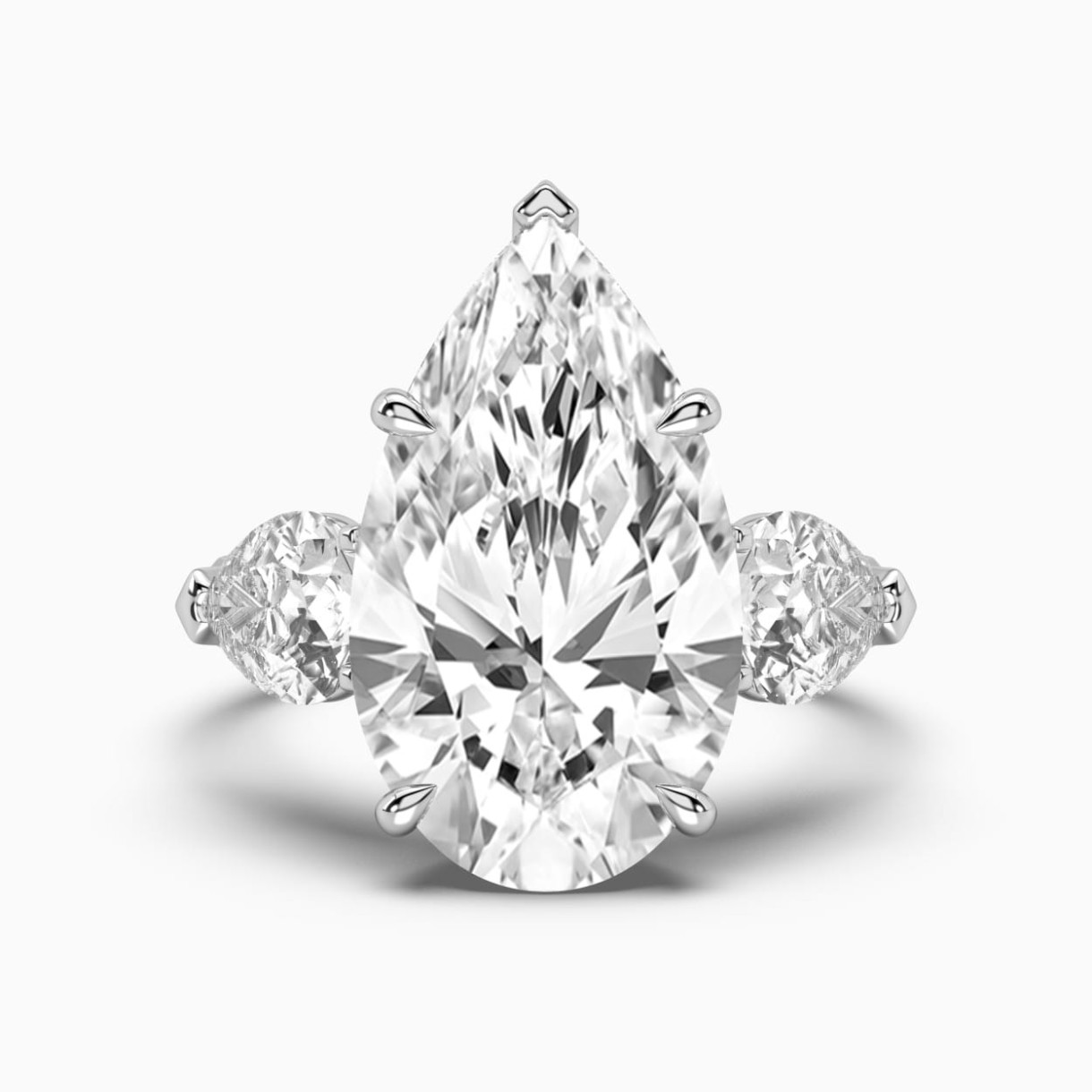 Каблучка з білого золота з діамантами pears <span>2286</span>