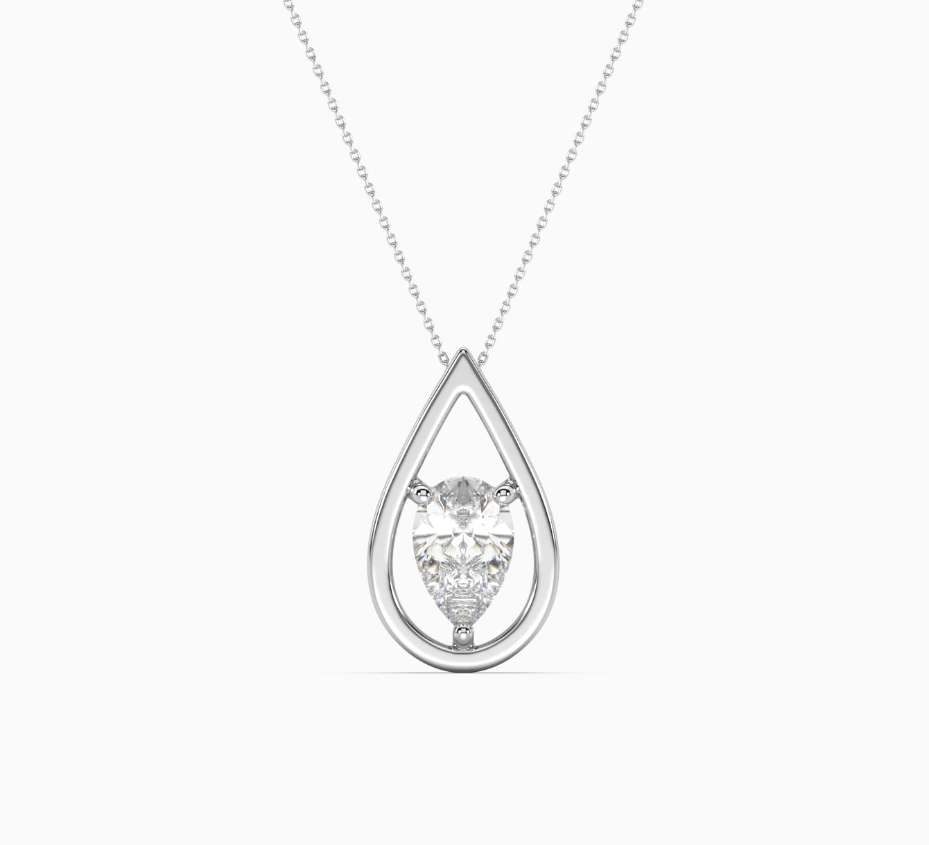 White gold pendant with diamonds Pears <span>2287</span>