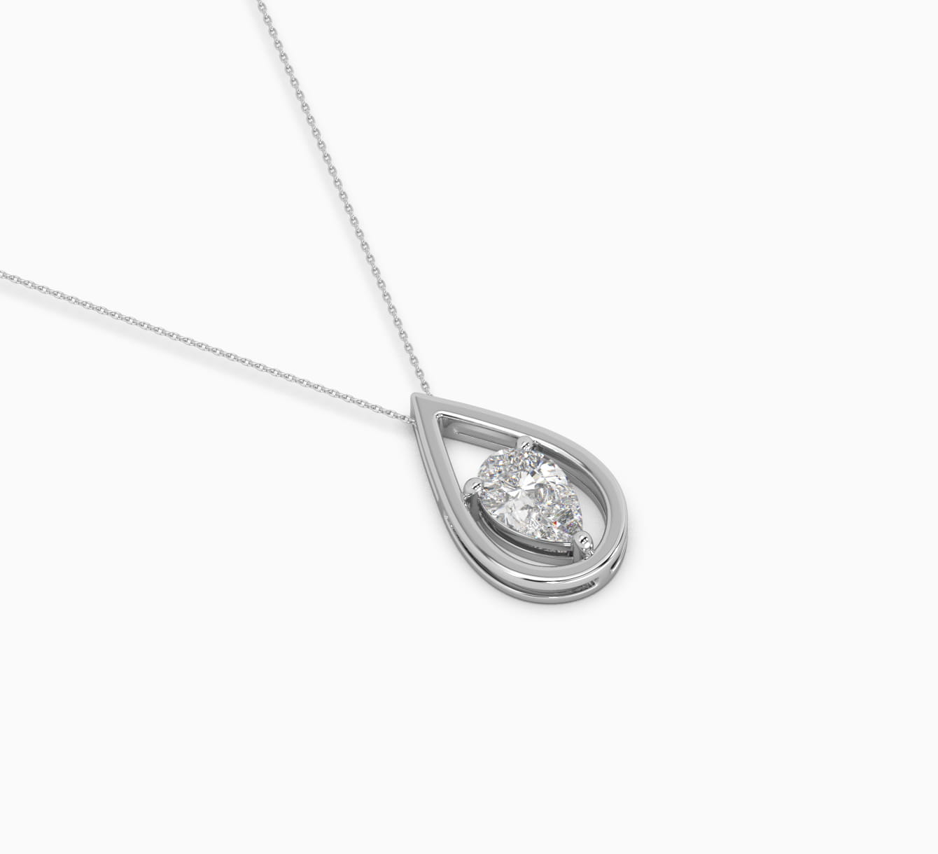 White gold pendant with diamonds Pears <span>2287</span>