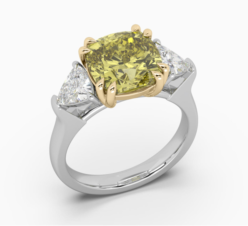 Каблучка з білого золота з діамантом Pears 2289