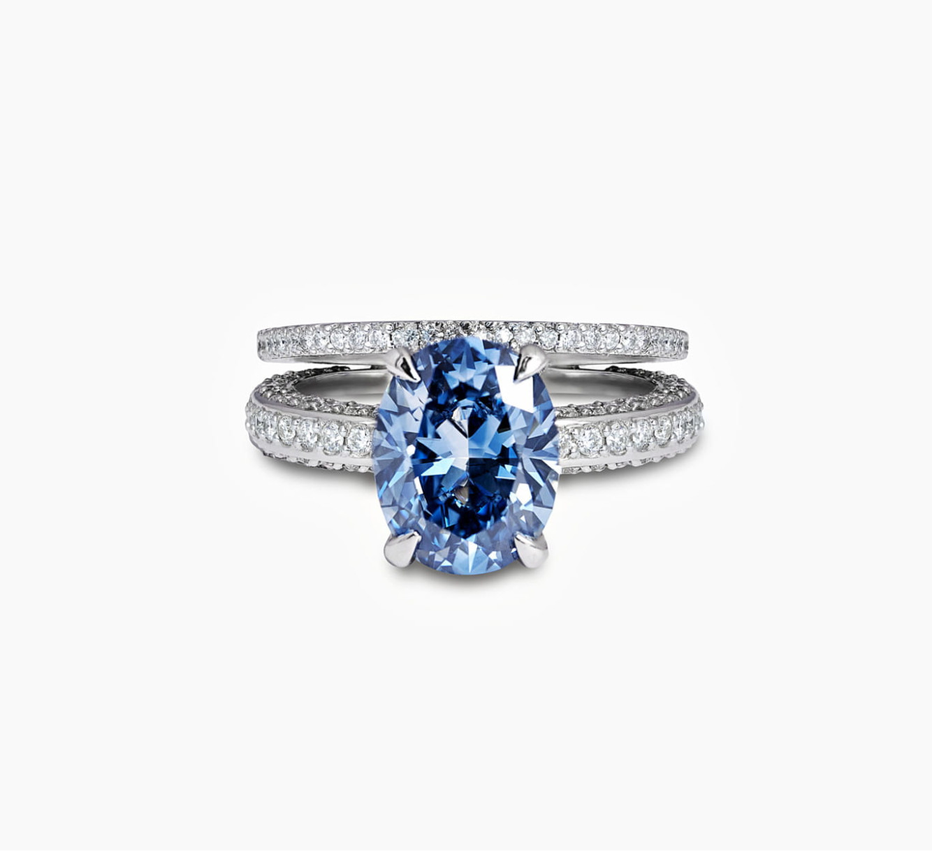 White gold ring with diamond Posh <span>00190</span>
