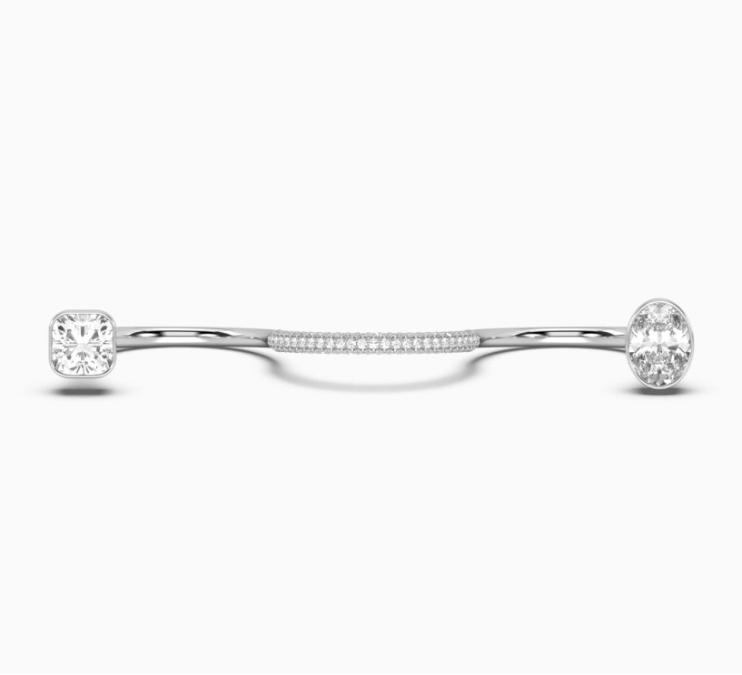 White gold ring with diamonds Posh 2262