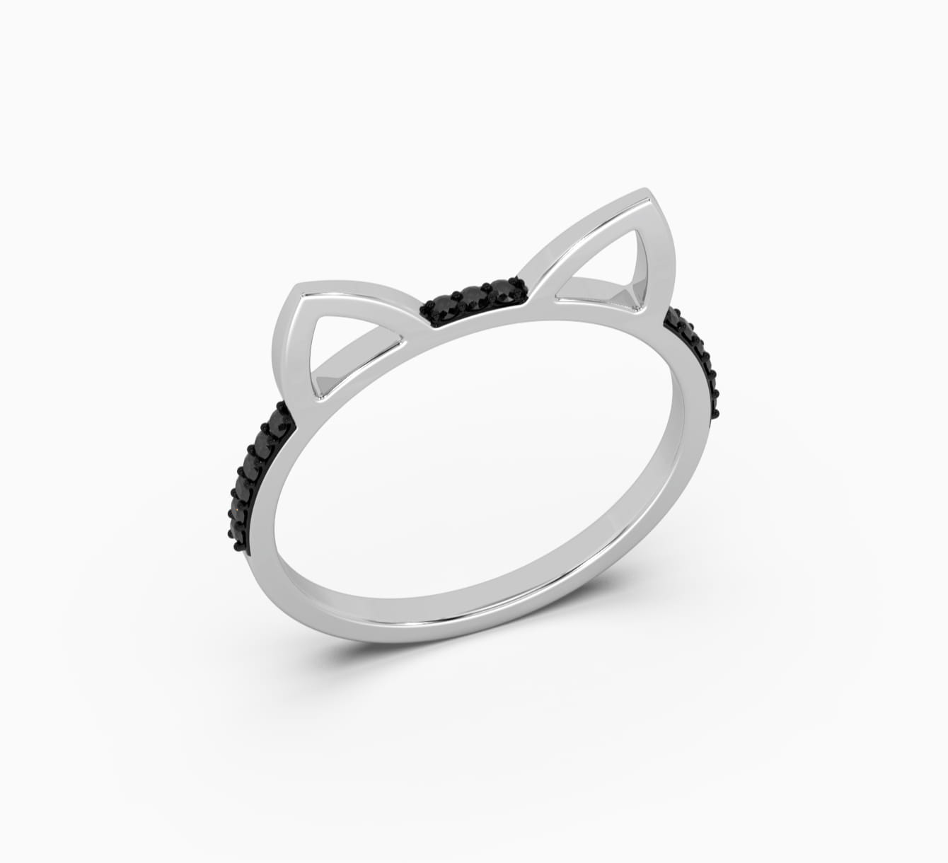 Каблучка з білого золота з діамантами purr <span>2273</span>