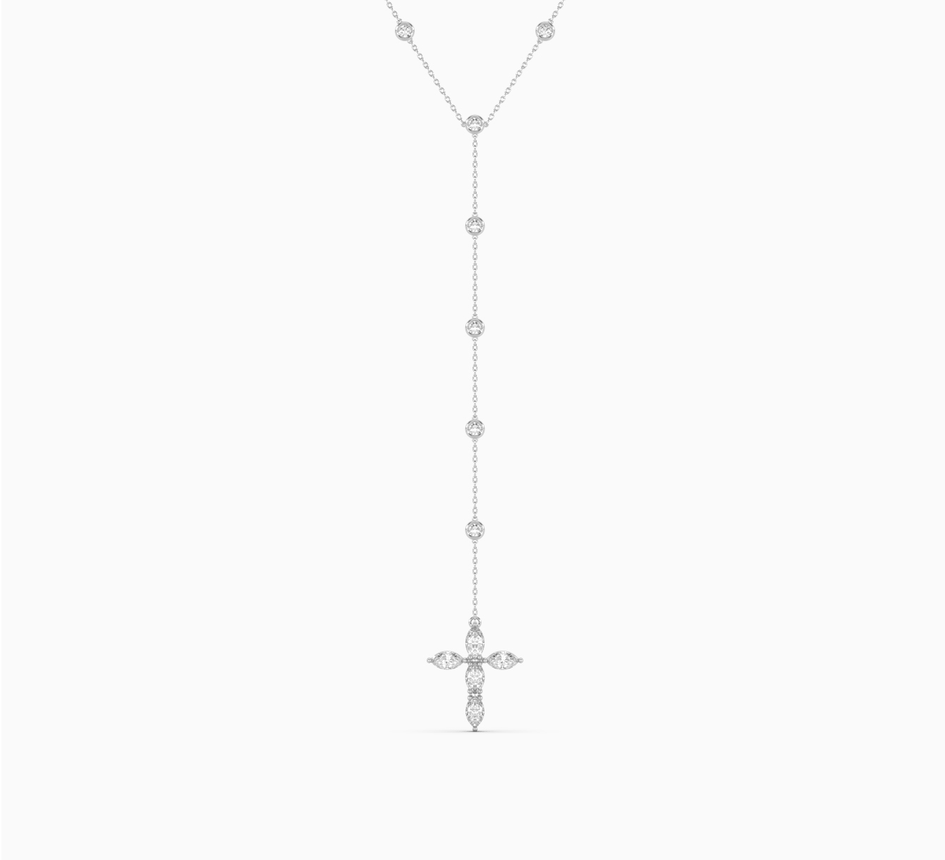 White gold necklace with diamonds saint 2055r
