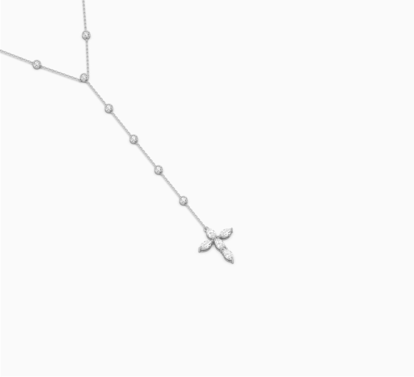 White gold necklace with diamonds saint 2055r
