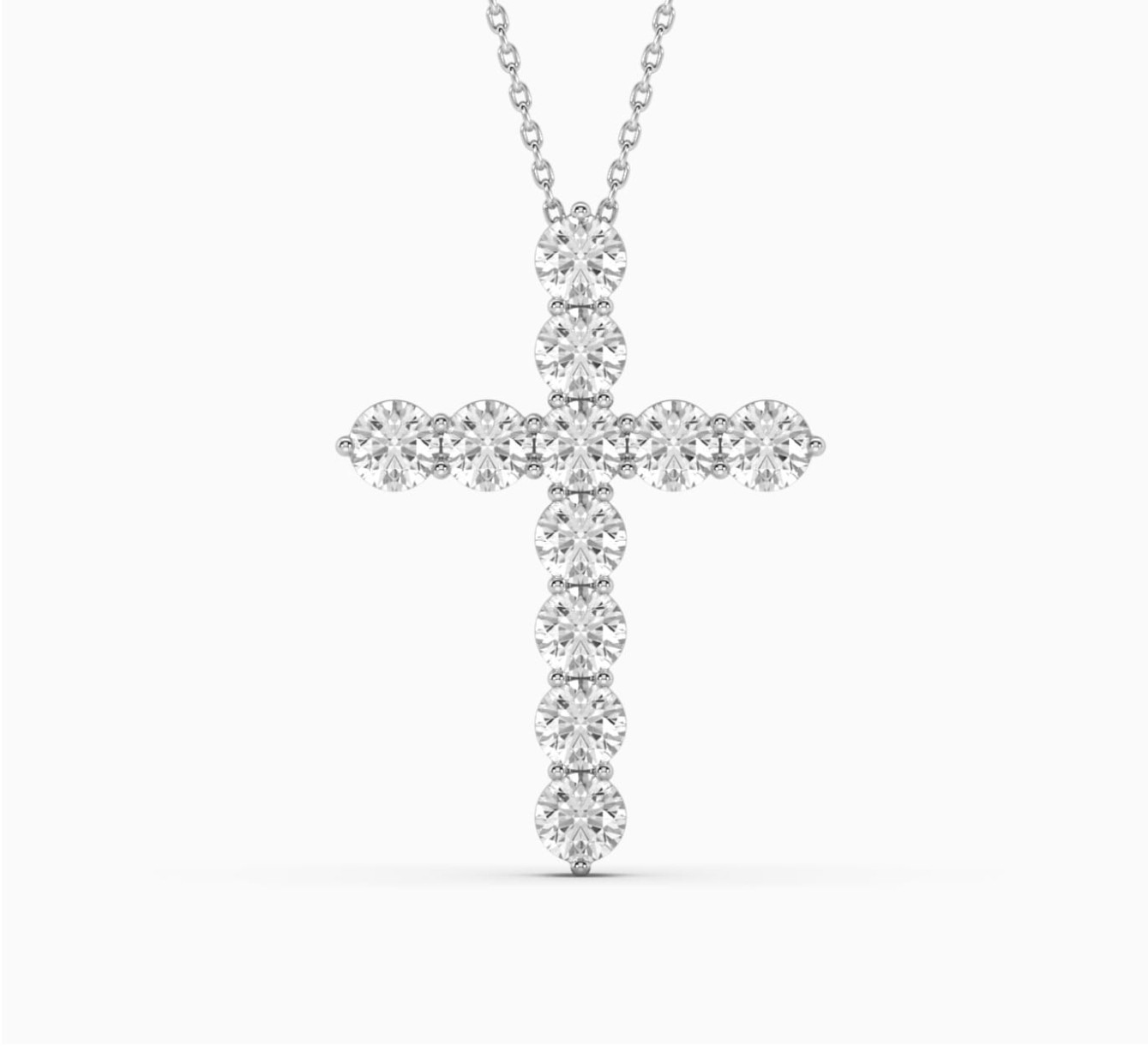 White gold pendant with diamonds saint <span>2072</span>