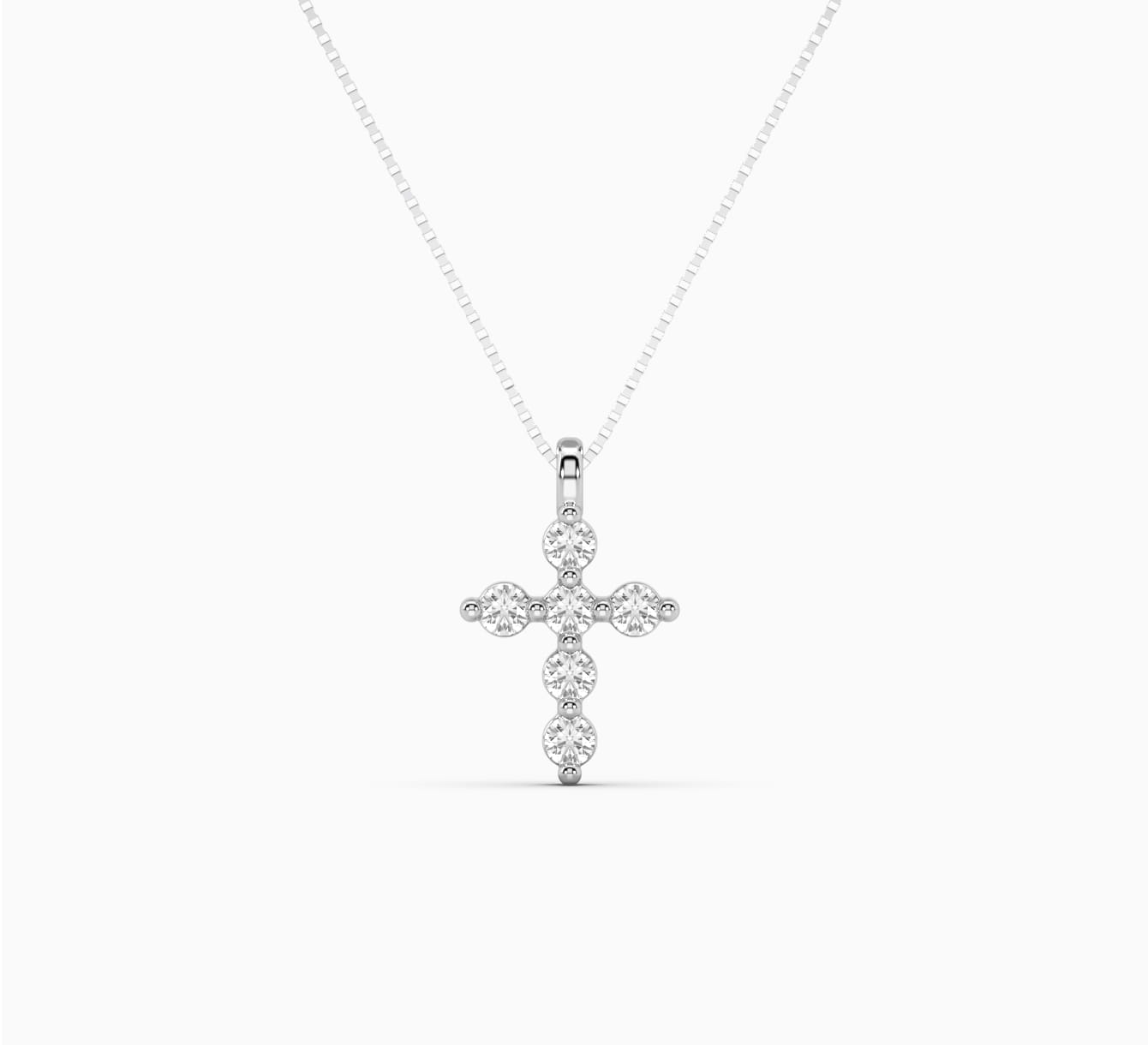 White gold pendant with diamonds saint <span>2175</span>