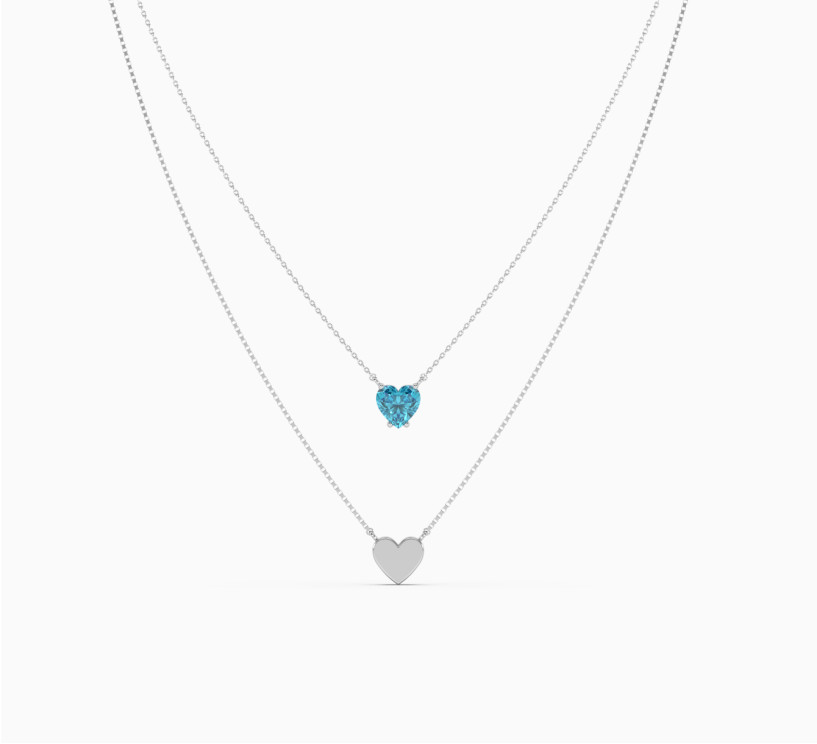White gold necklace with diamond senses 2077
