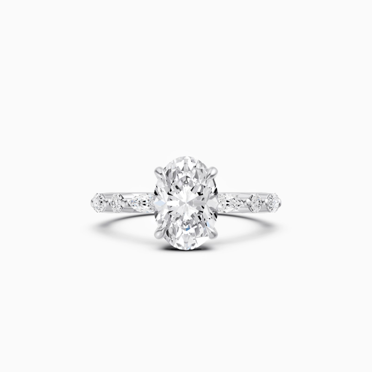 White gold ring with diamond Signature <span>3002</span>