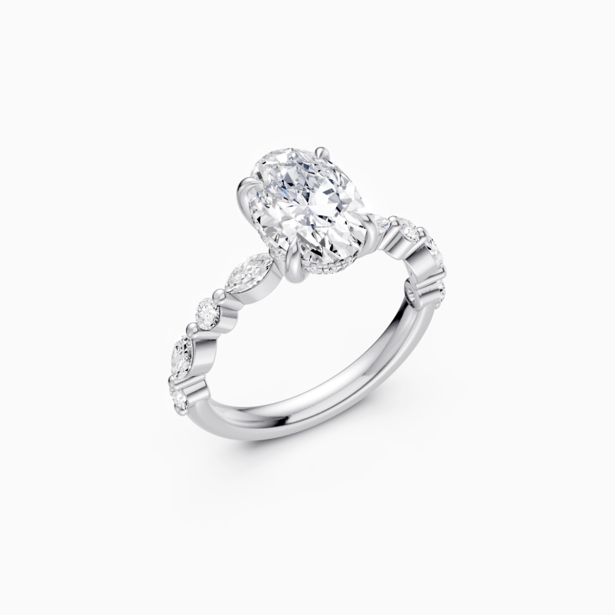 White gold ring with diamond Signature <span>3002</span>