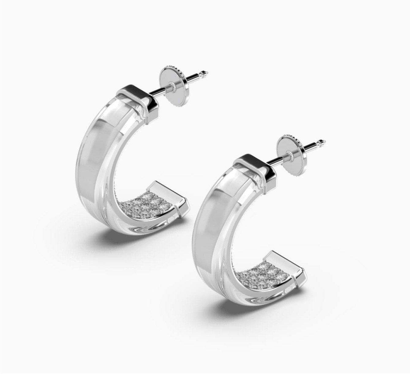 Сережки з біо смоли з діамантами SSS <span>2198</span>