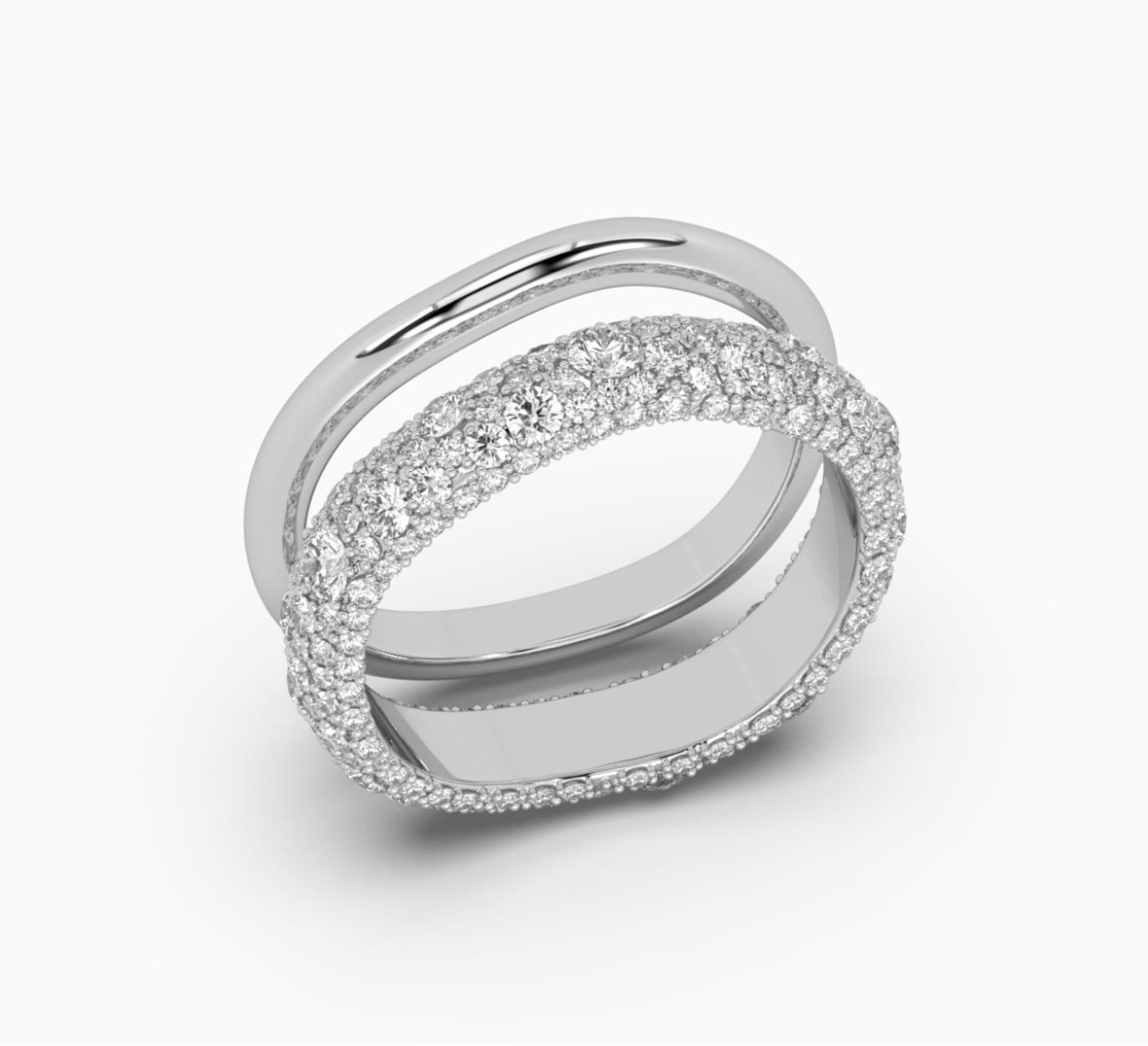 White gold rings with diamonds sun <span>2192</span>