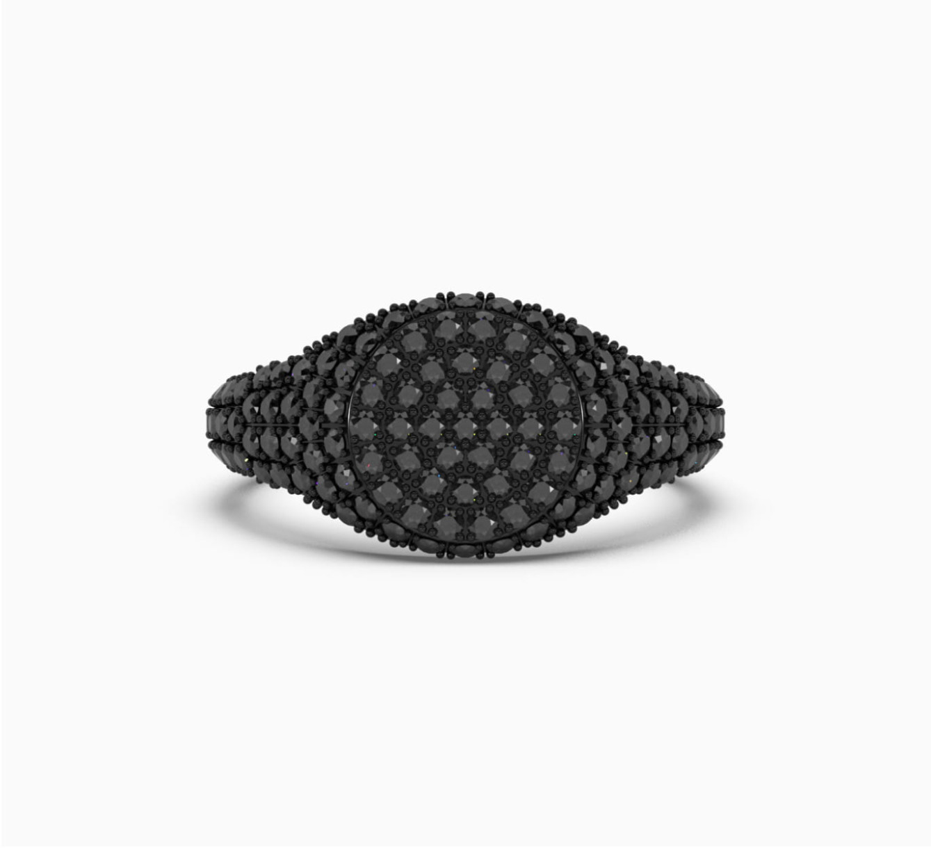 Каблучка з білого золота з діамантами Black Swan <span>2238</span>